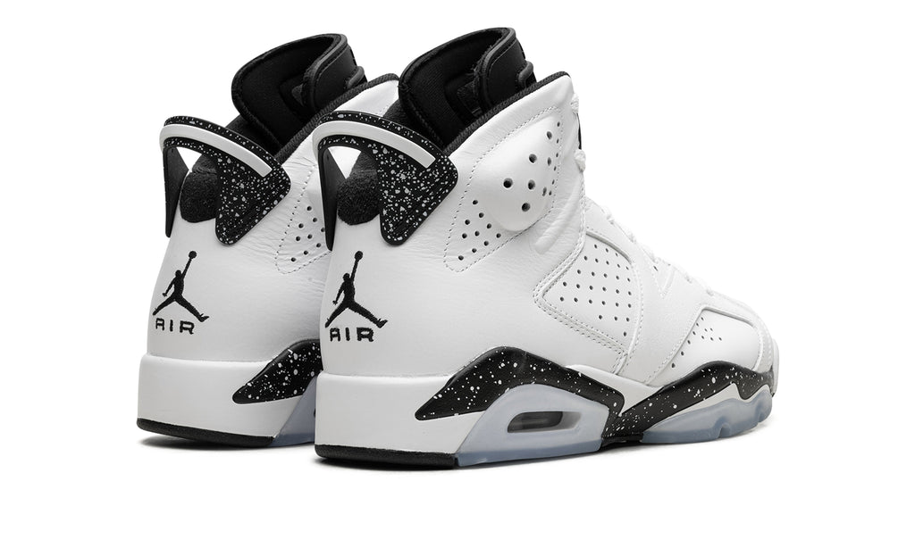Air Jordan 6 Retro Sneakers - White & Black with Speckled Midsole