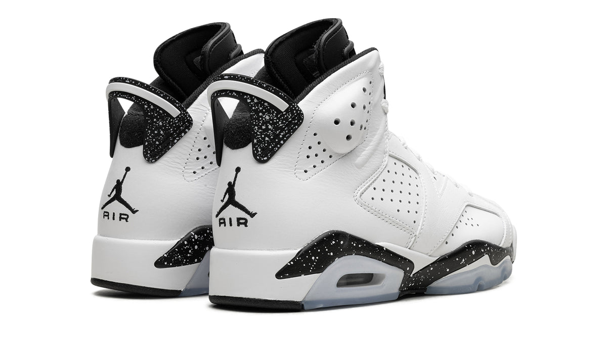 Air Jordan 6 Retro Sneakers - White & Black with Speckled Midsole