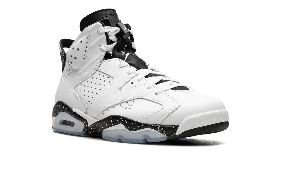 Air Jordan 6 Retro Sneakers - White & Black with Speckled Midsole