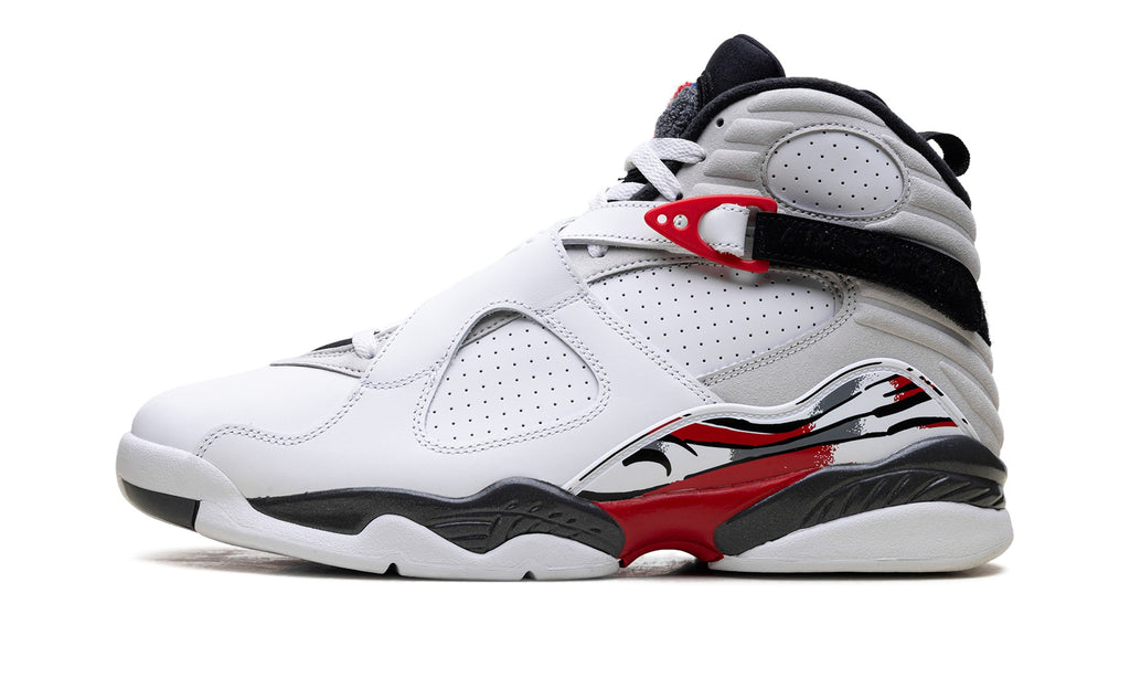 Air Jordan 8 Sneakers – White, Black & Red