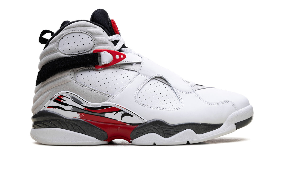 Air Jordan 8 Sneakers – White, Black & Red