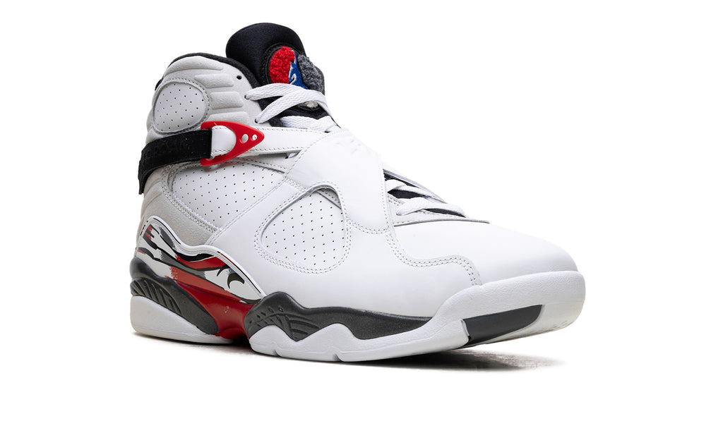 Air Jordan 8 Sneakers – White, Black & Red