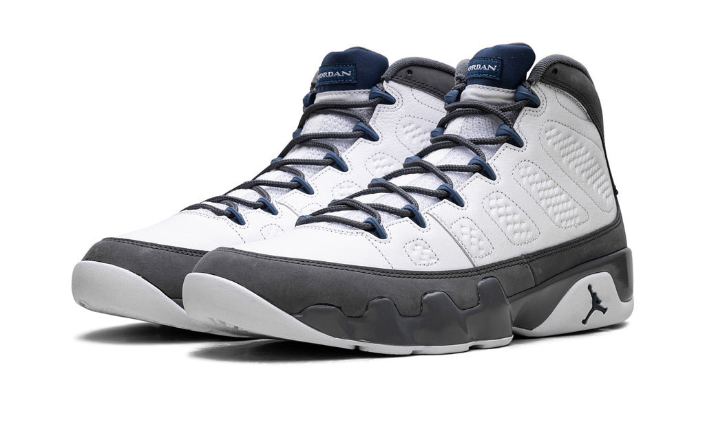 Air Jordan 9 High-Top Sneakers – White, Charcoal & Navy
