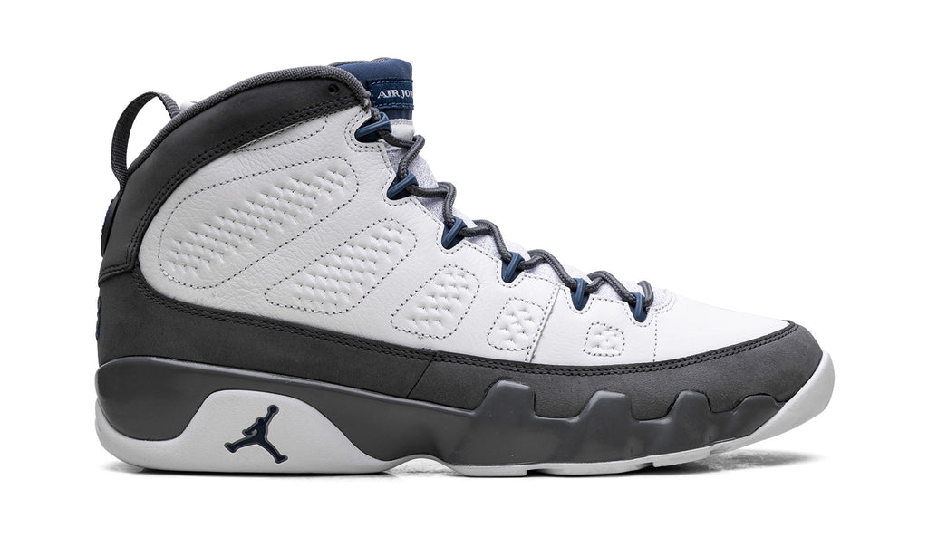 Air Jordan 9 High-Top Sneakers – White, Charcoal & Navy