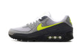 Nike Air Max 90 Sneakers - Grey and Black with Neon Yellow Accents
