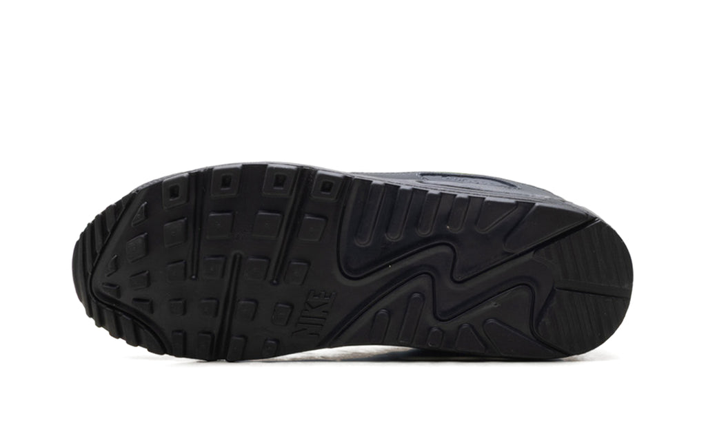 Nike Air Max 90 Sneakers - Grey and Black with Neon Yellow Accents