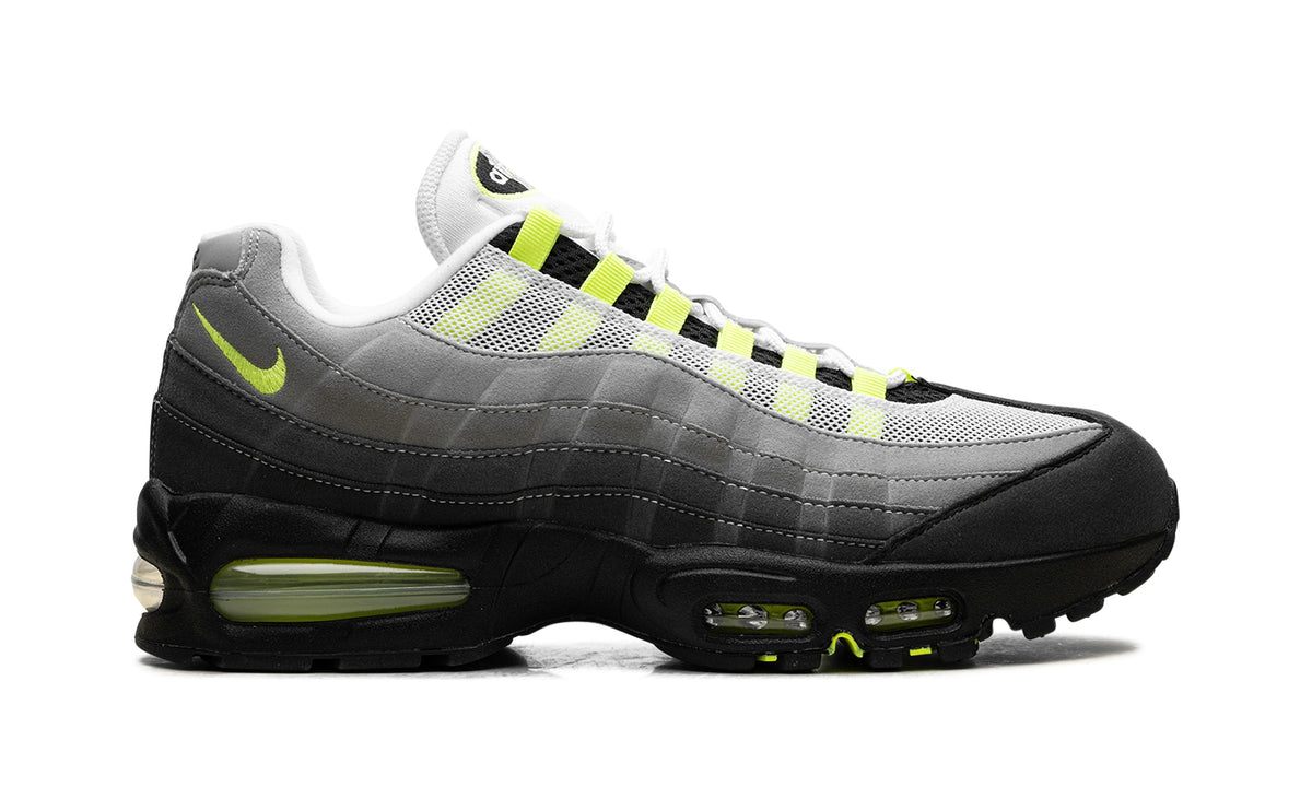 Nike Air Max 95 Sneakers – Gray, Black & Neon Yellow