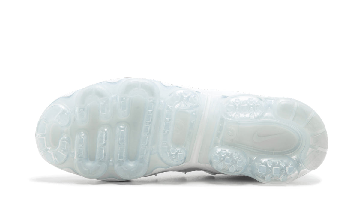 Nike Air VaporMax Plus Sneakers - White with Silver Accents and Translucent Sole