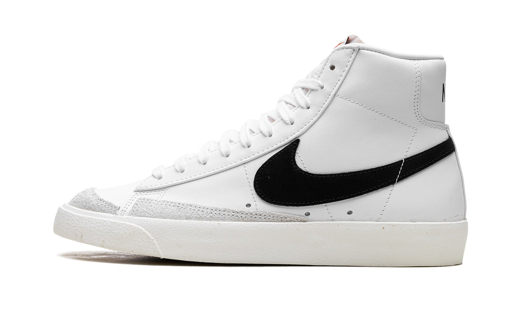 Nike Blazer Mid '77 Vintage Sneakers - White/Black with Light Grey Overlays