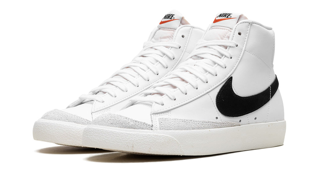 Nike Blazer Mid '77 Vintage Sneakers - White/Black with Light Grey Overlays