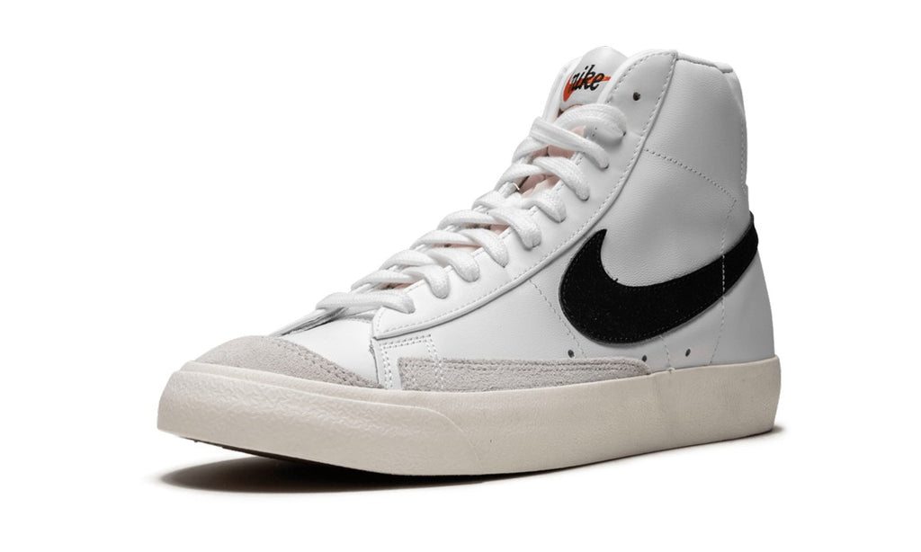 Nike Blazer Mid '77 Vintage Sneakers - White/Black with Light Grey Overlays