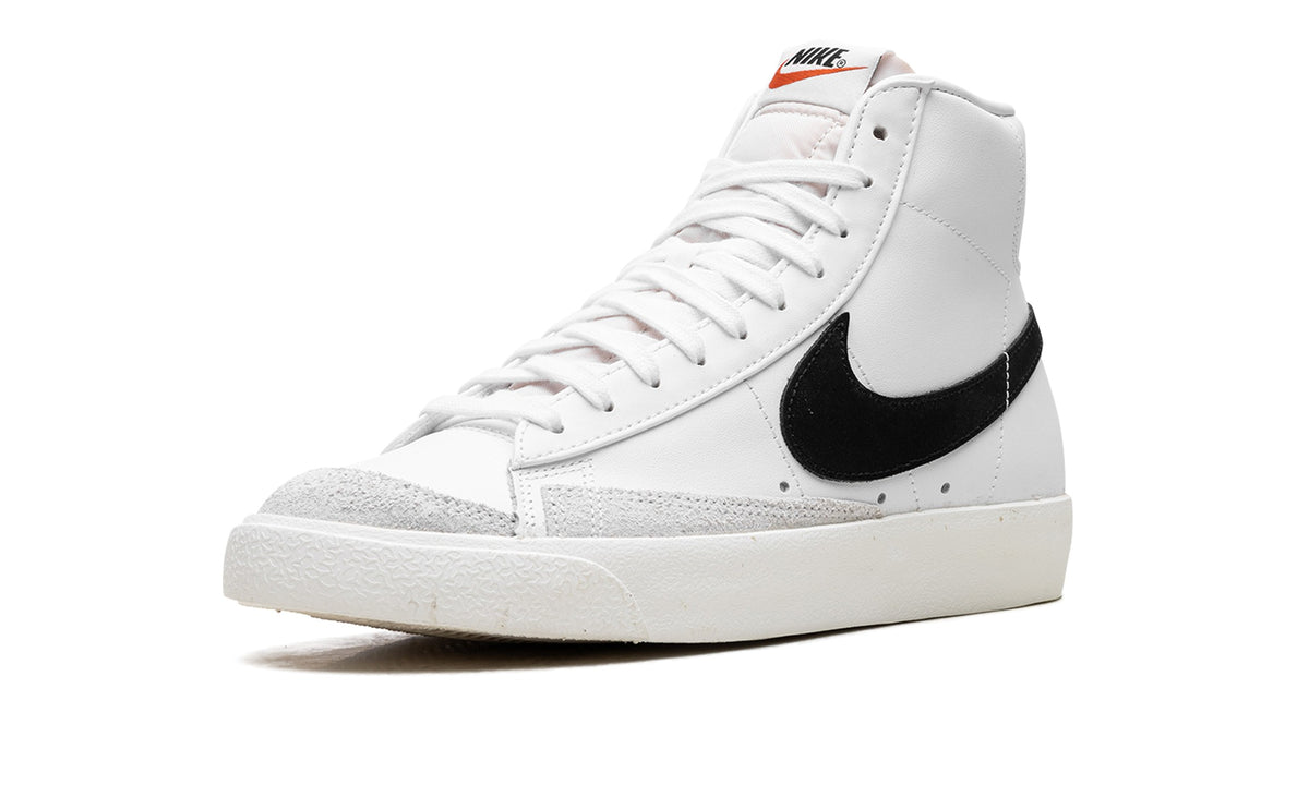 Nike Blazer Mid '77 Vintage Sneakers - White/Black with Light Grey Overlays