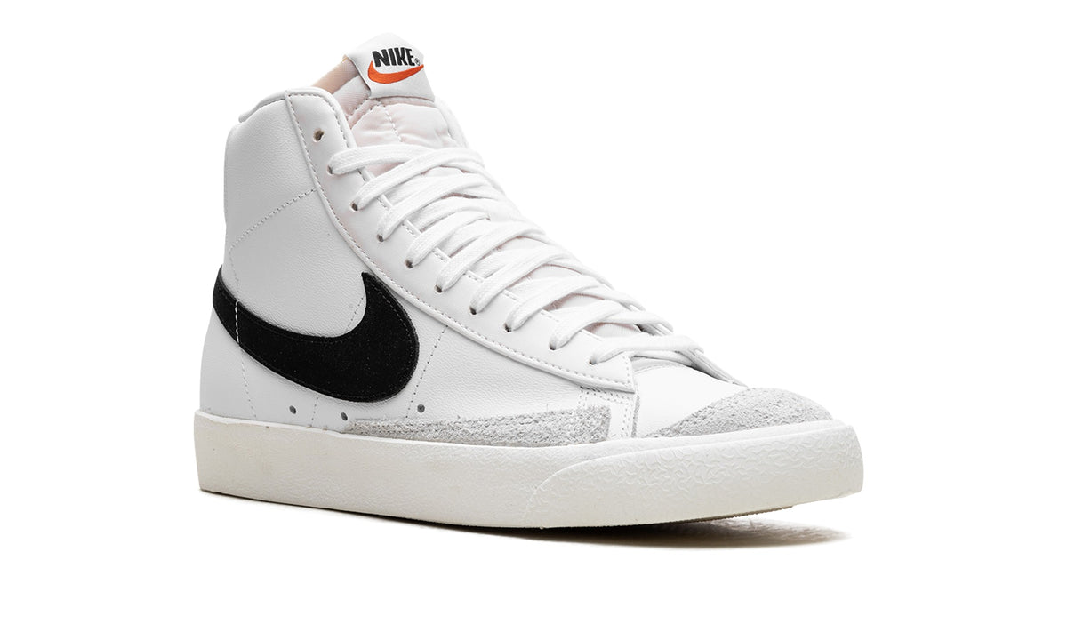 Nike Blazer Mid '77 Vintage Sneakers - White/Black with Light Grey Overlays