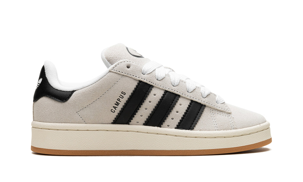 adidas Campus 00s Sneakers - Off-White & Black with Gum Sole