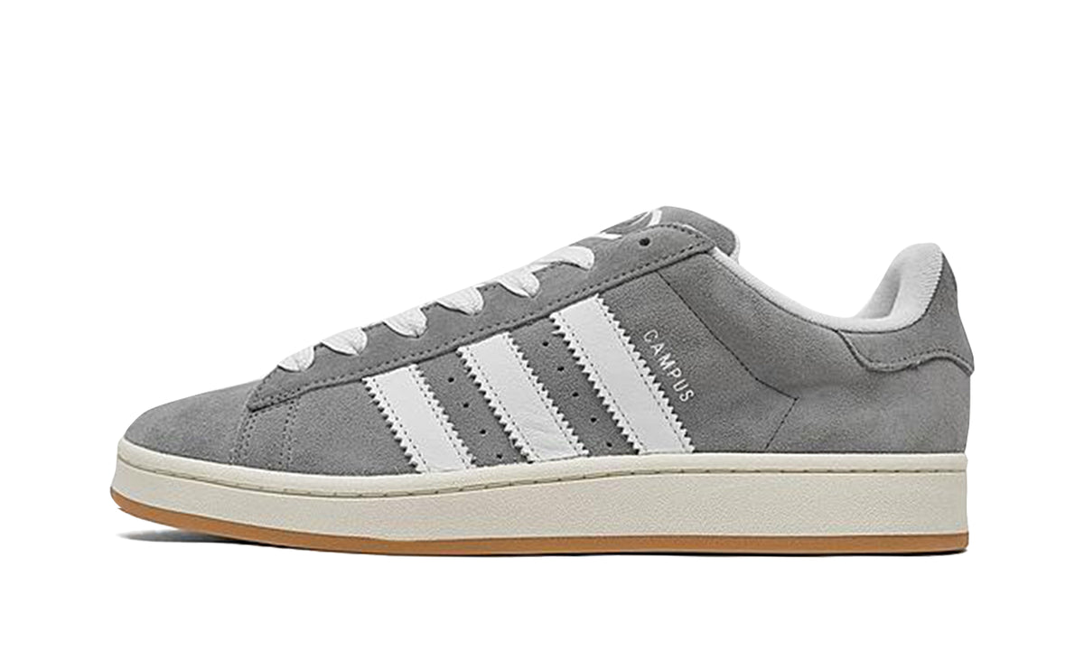 adidas Campus 00s Sneakers - Gray & White with Cream Midsole and Gum Outsole
