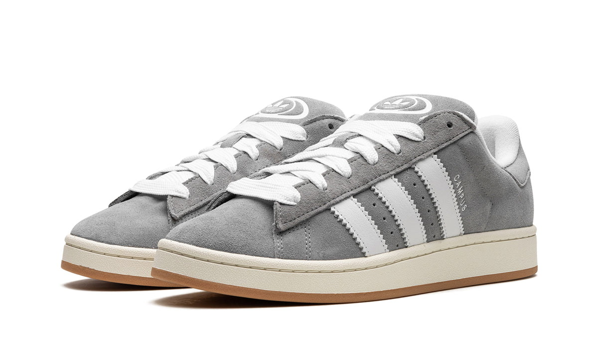 adidas Campus 00s Sneakers - Gray & White with Cream Midsole and Gum Outsole