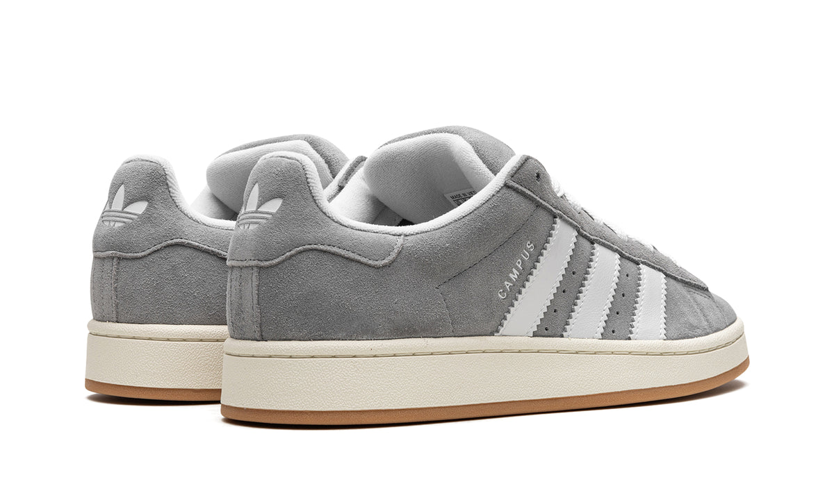 adidas Campus 00s Sneakers - Gray & White with Cream Midsole and Gum Outsole