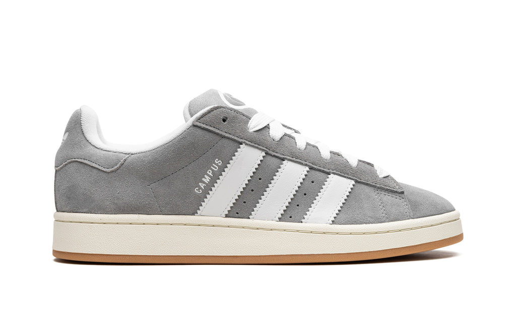 adidas Campus 00s Sneakers - Gray & White with Cream Midsole and Gum Outsole