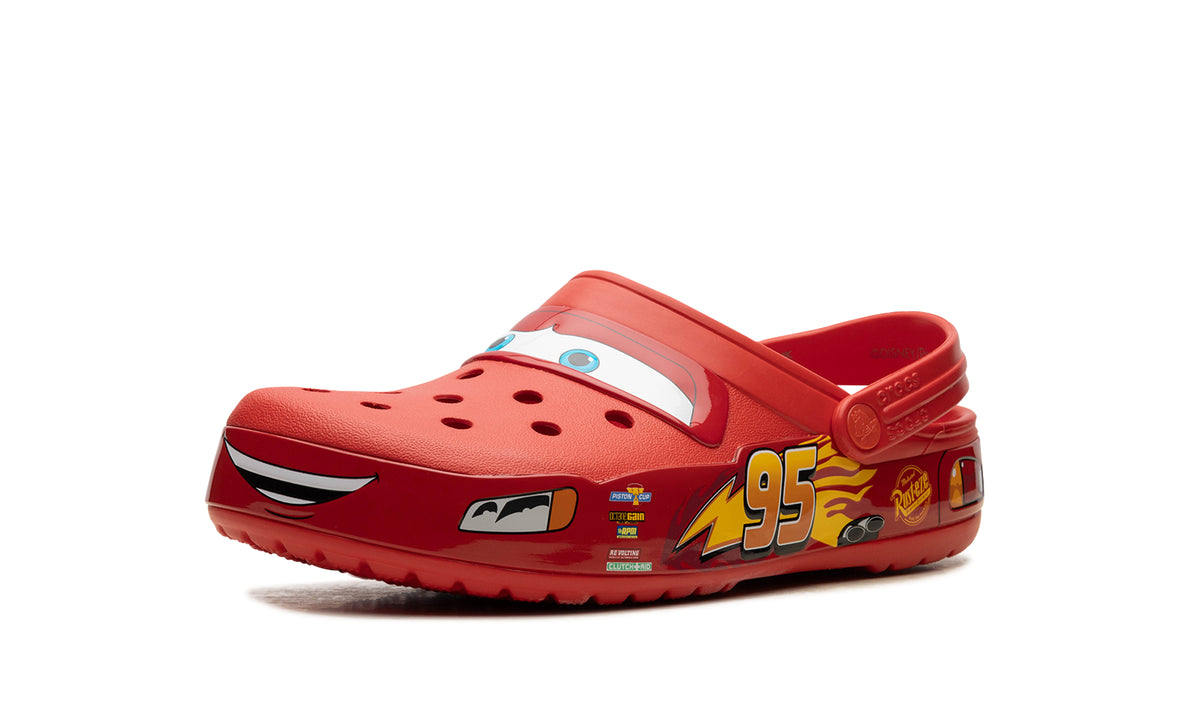 Crocs Classic Clogs - Red with Lightning McQueen Graphics and Number 95