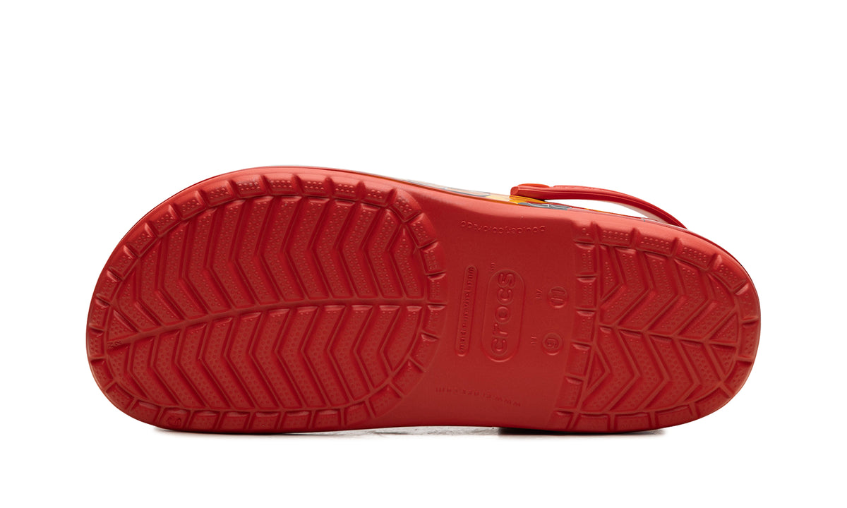 Crocs Classic Clogs - Red with Lightning McQueen Graphics and Number 95