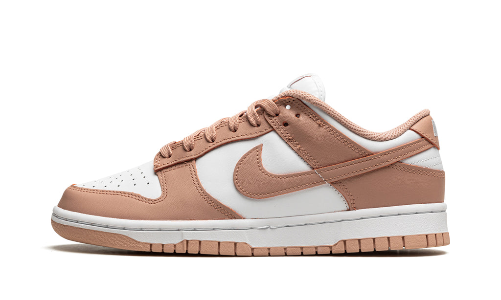 Nike Dunk Low Sneakers - Peach Pink and White