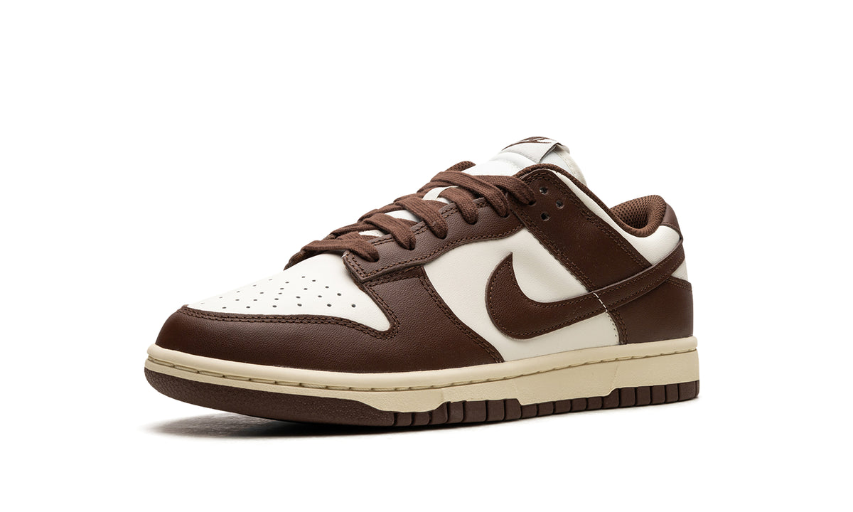 Nike Dunk Low Sneakers - Dark Brown & Off-White with Cream Midsole
