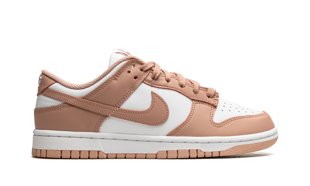 Nike Dunk Low Sneakers - Peach Pink and White