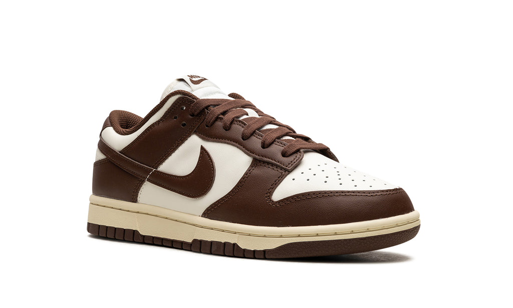 Nike Dunk Low Sneakers - Dark Brown & Off-White with Cream Midsole