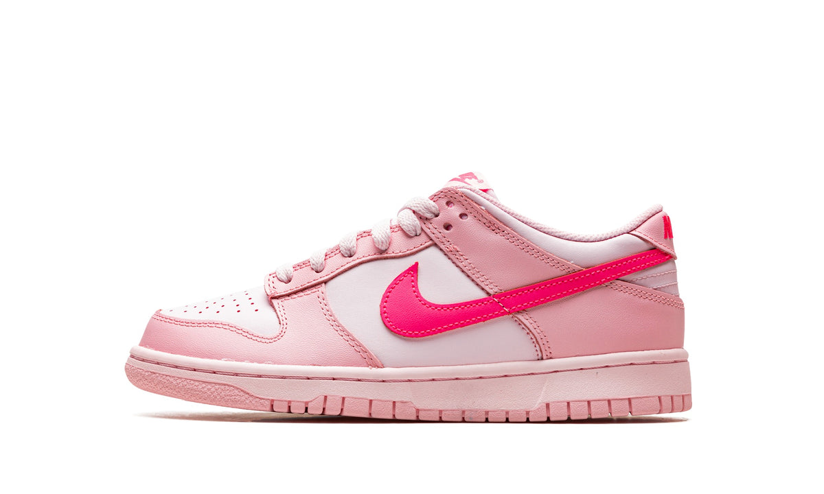 Nike Pink & White Low-Top Sneakers with Bright Pink Swoosh