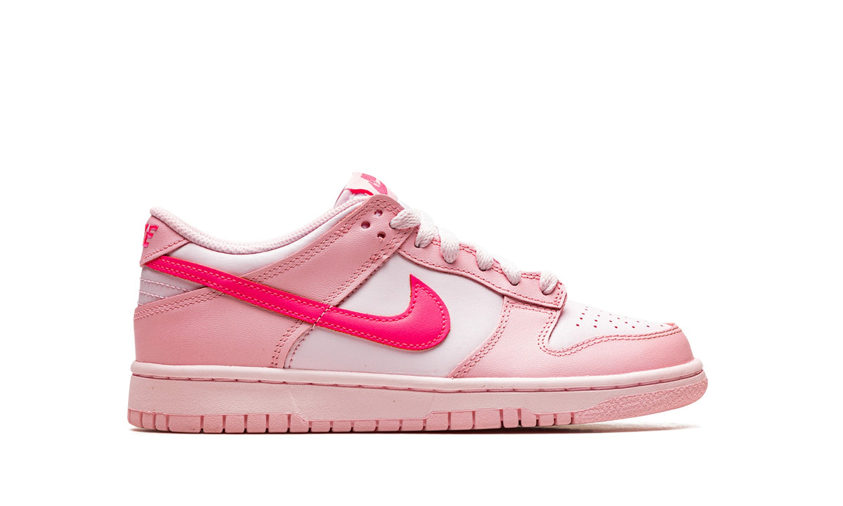 Nike Pink & White Low-Top Sneakers with Bright Pink Swoosh