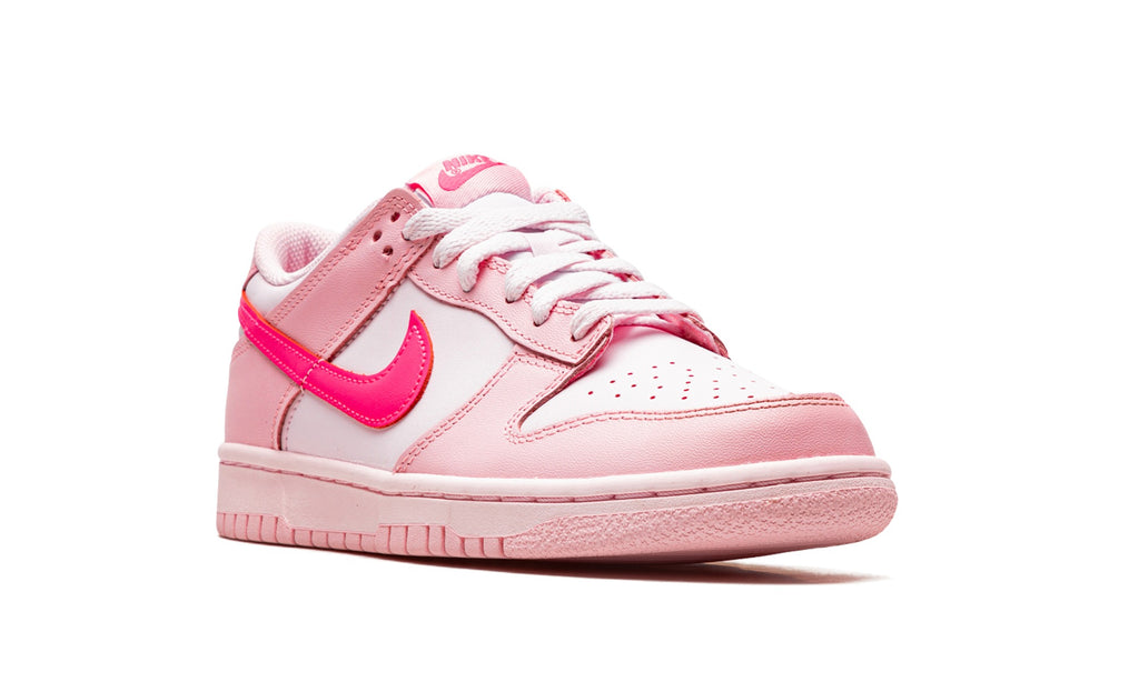 Nike Pink & White Low-Top Sneakers with Bright Pink Swoosh