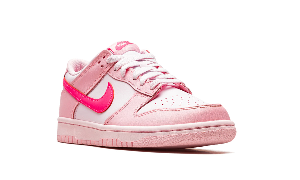 Nike Pink & White Low-Top Sneakers with Bright Pink Swoosh