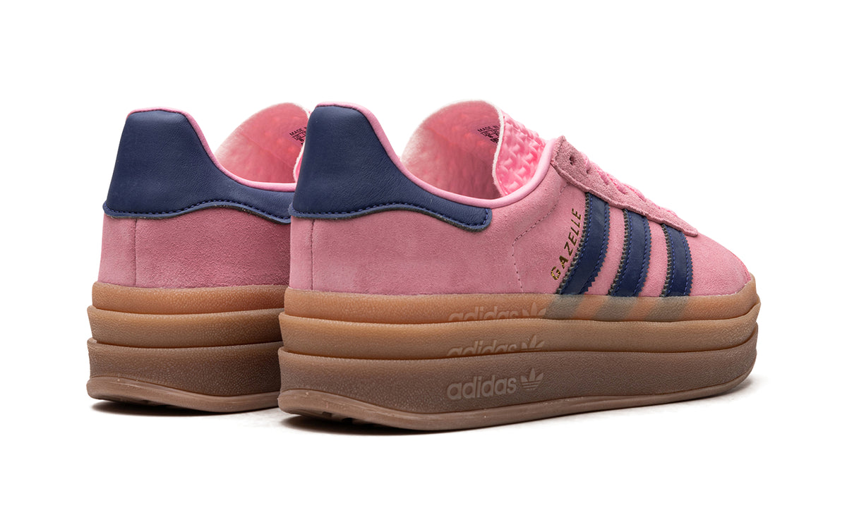 adidas Gazelle Bold Platform Sneakers - Pink & Navy with Gum Sole