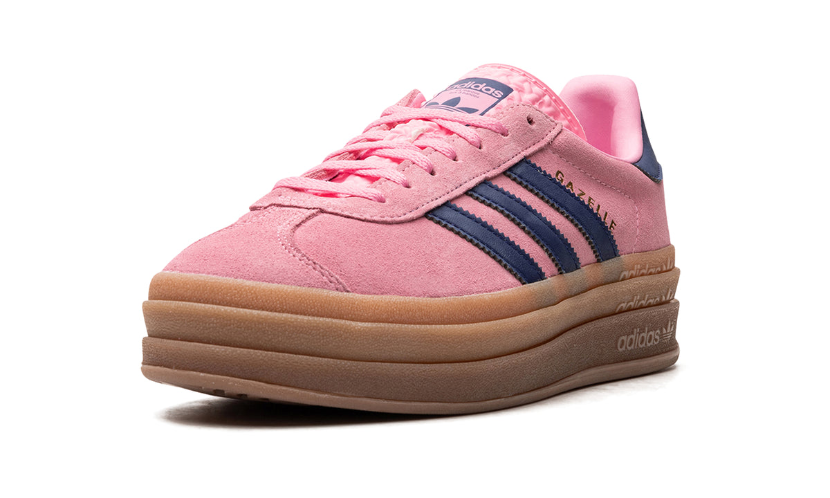 adidas Gazelle Bold Platform Sneakers - Pink & Navy with Gum Sole