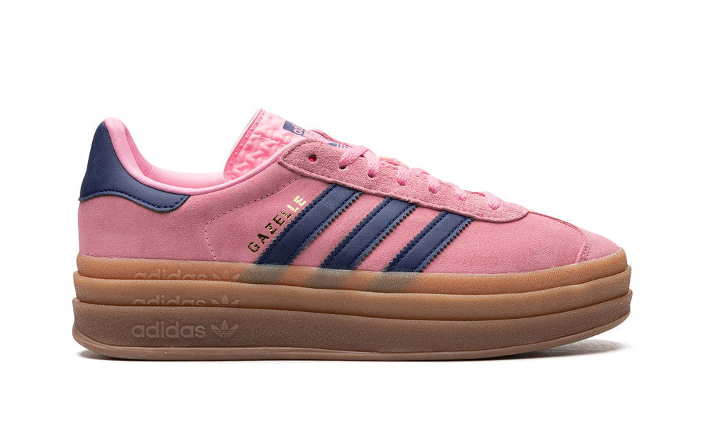 adidas Gazelle Bold Platform Sneakers - Pink & Navy with Gum Sole