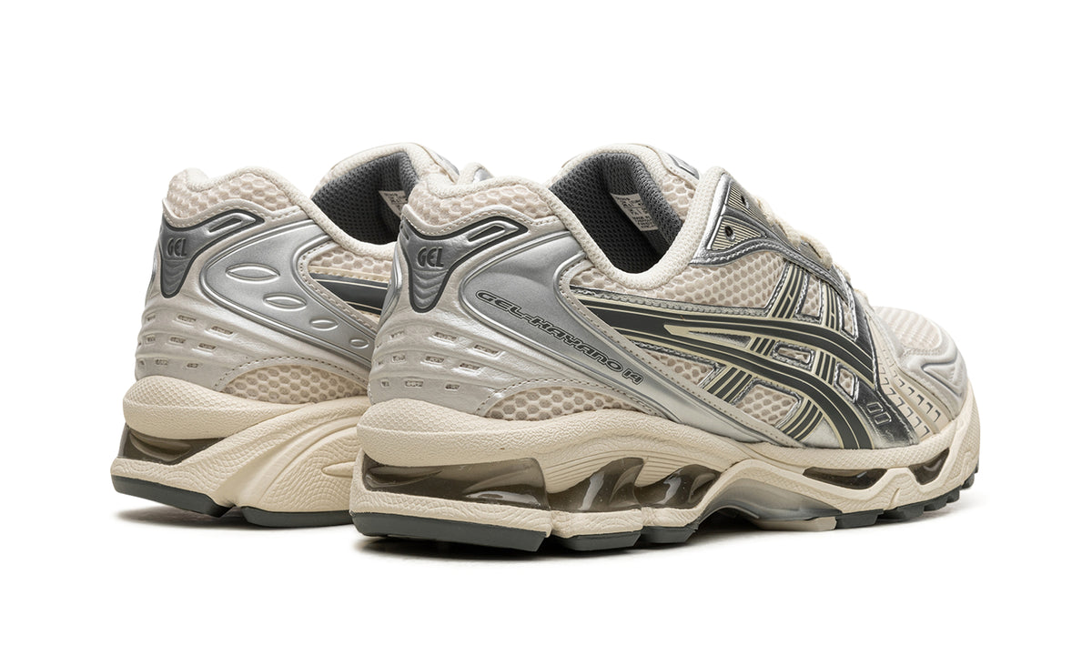 ASICS GEL-KAYANO 14 Sneakers – Cream, Metallic Silver & Dark Grey