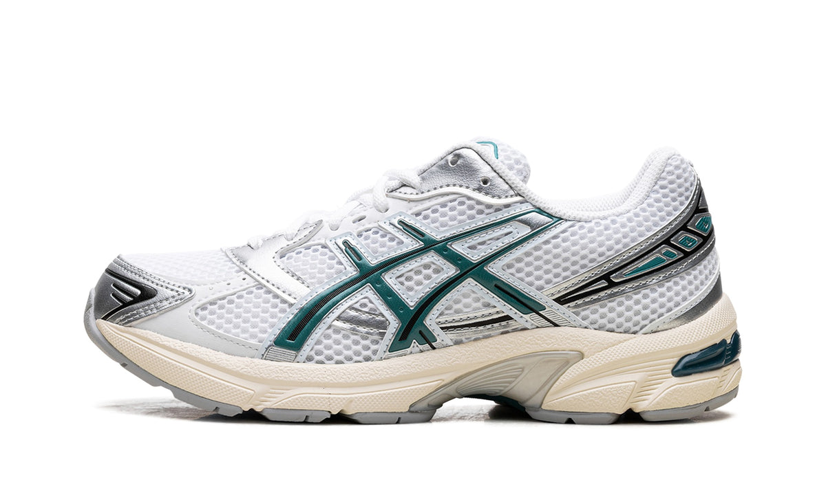 ASICS GEL-1130 Sneakers - White/Silver/Teal with Cream Midsole