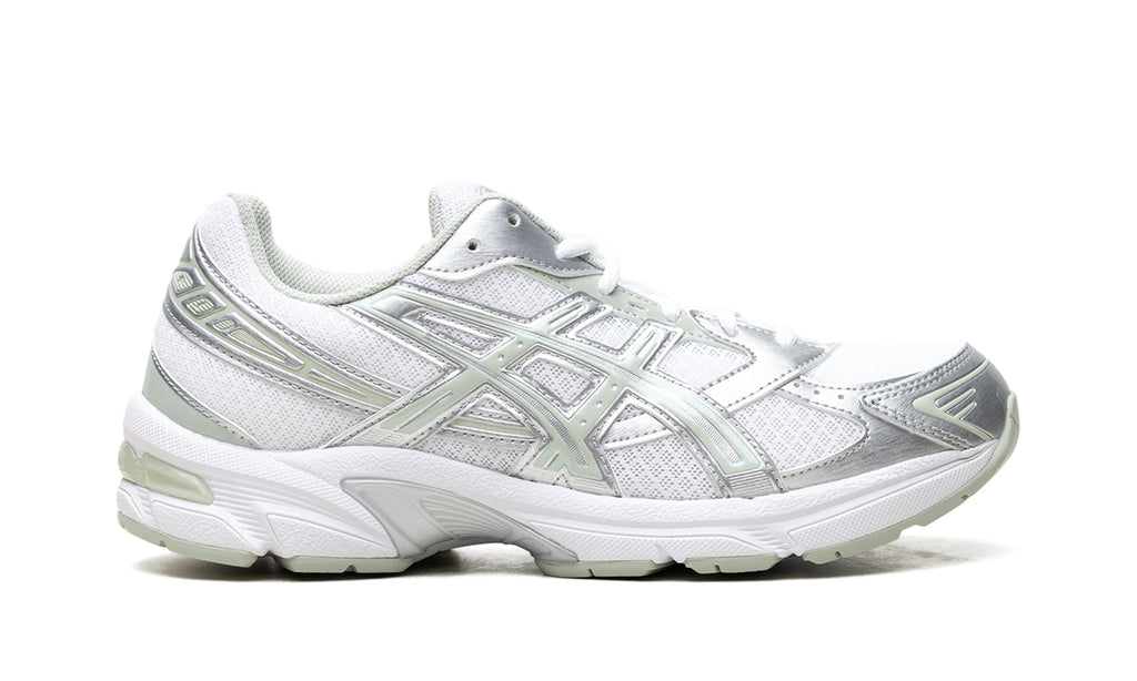 ASICS Mesh Sneakers - White, Silver & Pale Green