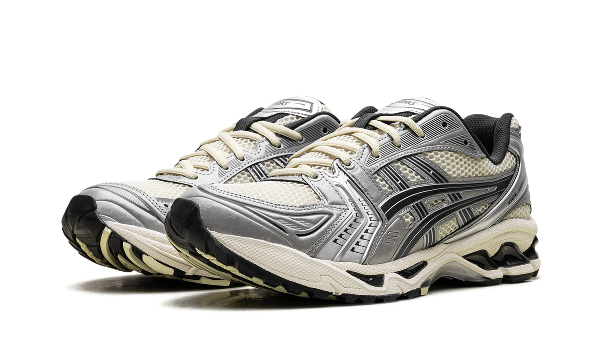 ASICS GEL-KAYANO 14 Sneakers - Metallic Silver, Cream & Black
