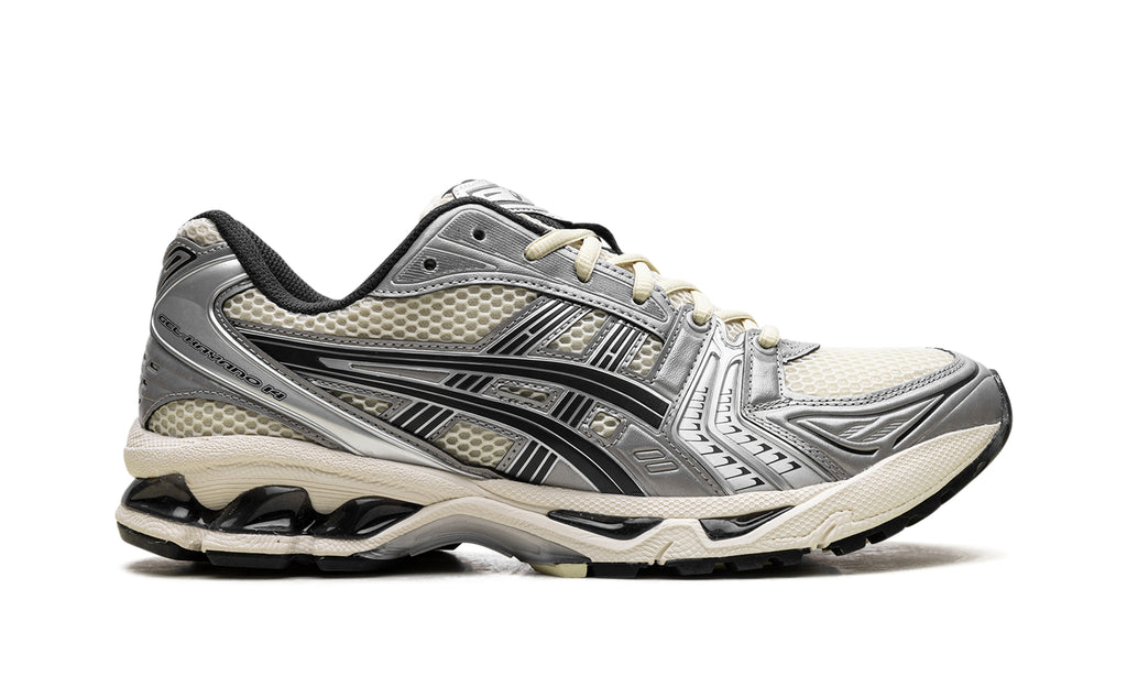 ASICS GEL-KAYANO 14 Sneakers - Metallic Silver, Cream & Black