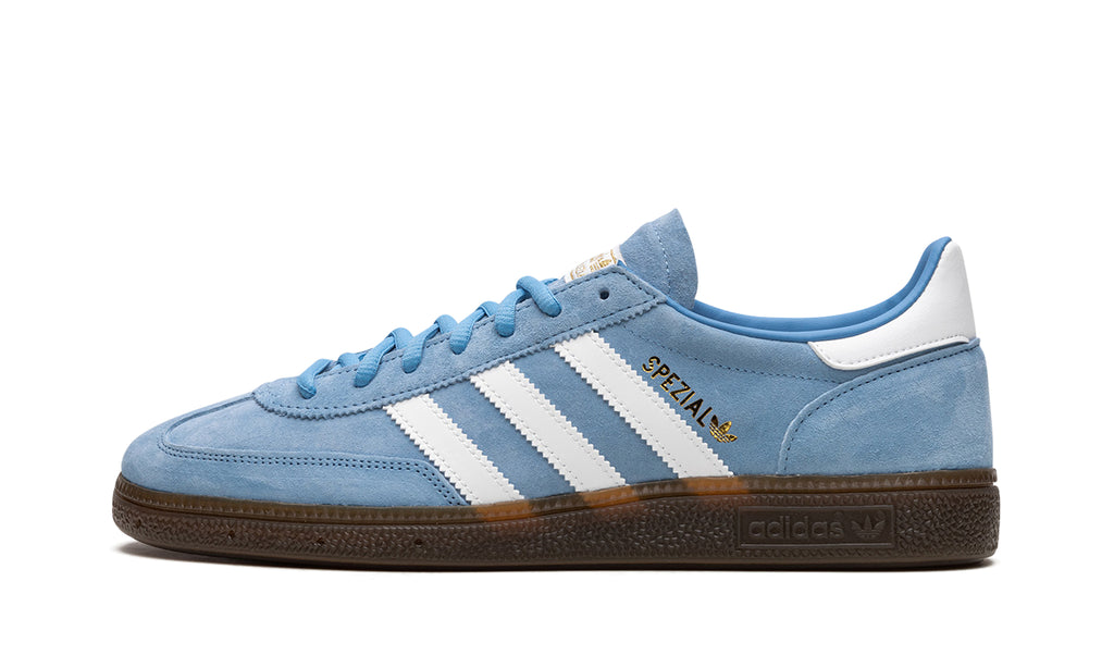 adidas Handball Spezial Sneakers - Light Blue & White with Brown Gum Sole