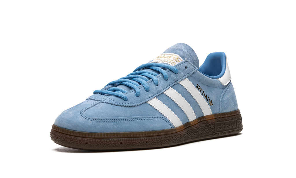 adidas Handball Spezial Sneakers - Light Blue & White with Brown Gum Sole