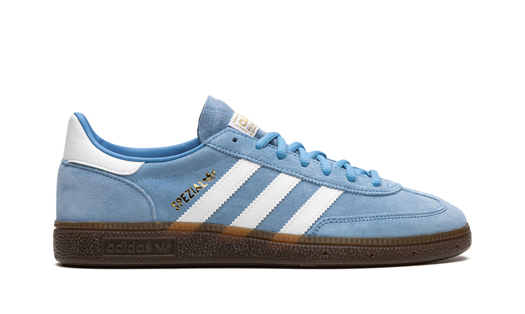 adidas Handball Spezial Sneakers - Light Blue & White with Brown Gum Sole