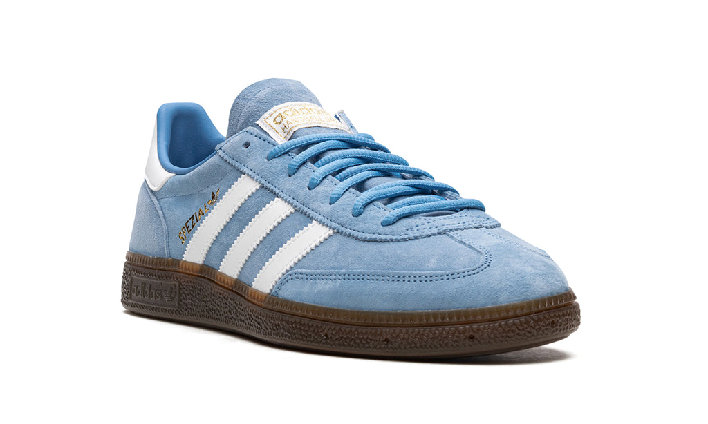 adidas Handball Spezial Sneakers - Light Blue & White with Brown Gum Sole