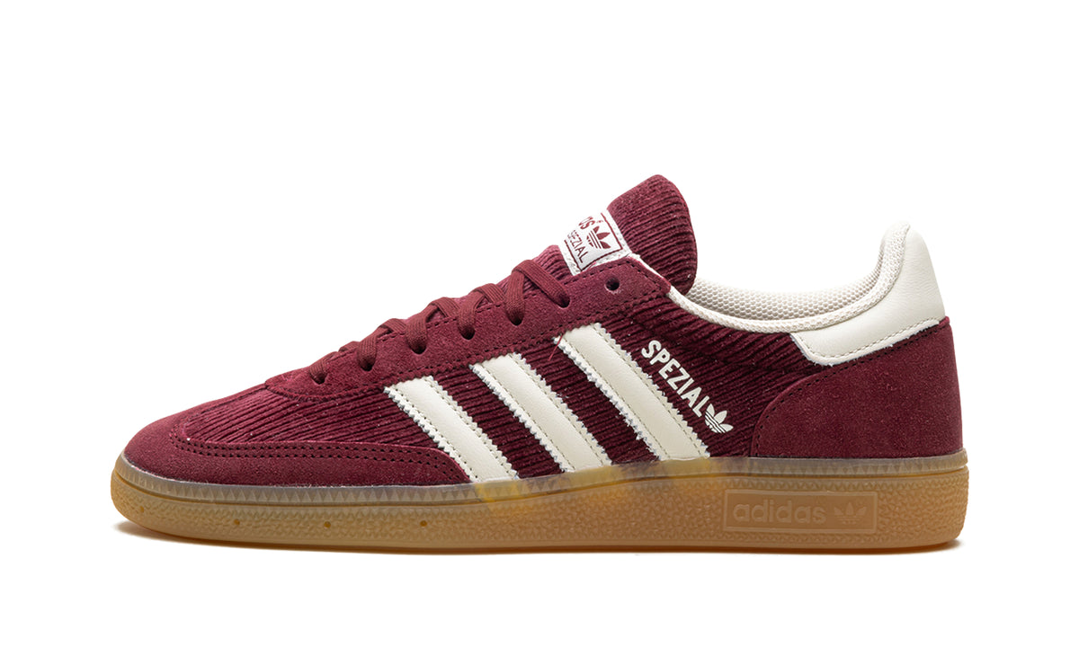 adidas Handball Spezial Sneakers - Burgundy with Cream Stripes and Gum Sole