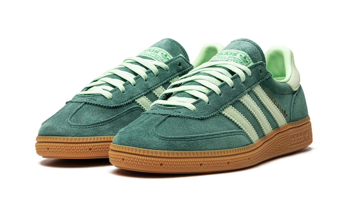 adidas Handball Spezial Sneakers - Teal Green with Mint Stripes and Gum Sole