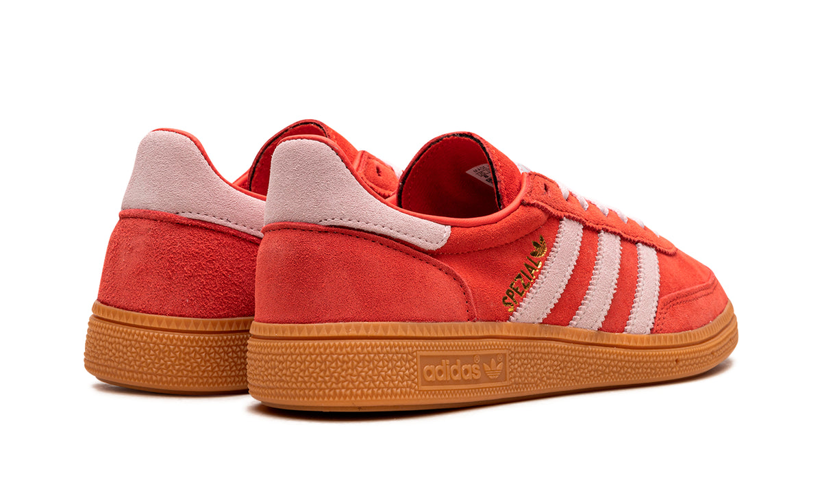 adidas Handball Spezial Sneakers - Coral Red with Pale Pink Stripes and Gum Sole