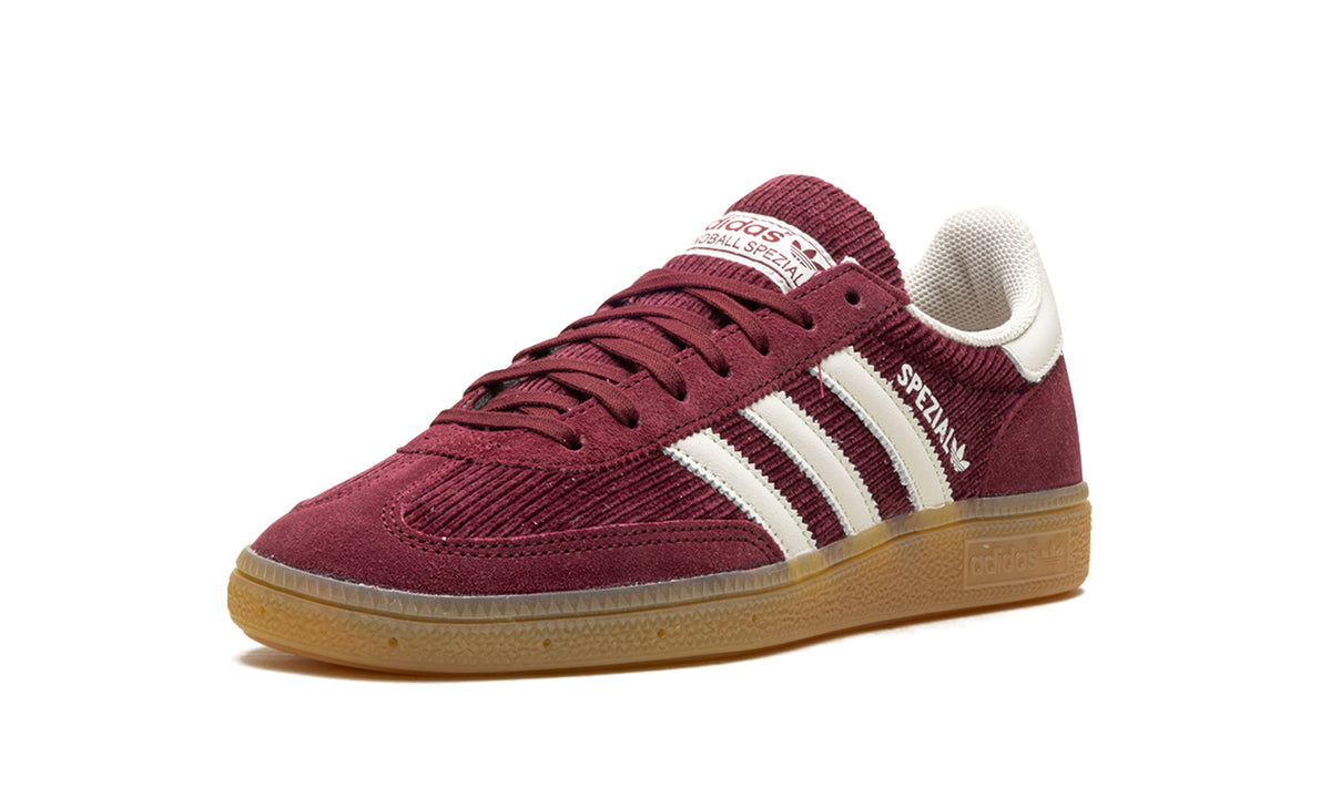 adidas Handball Spezial Sneakers - Burgundy with Cream Stripes and Gum Sole