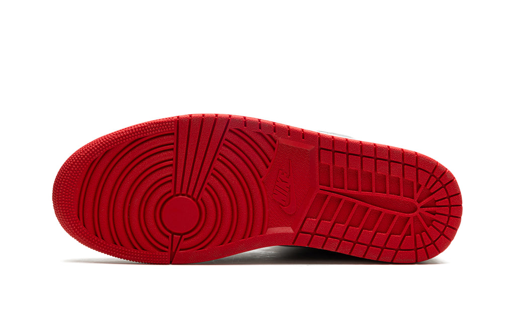 Air Jordan 1 Mid Sneakers - Black and Gray with Red Accents