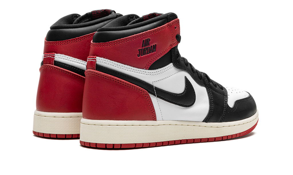 Air Jordan 1 Retro High OG Sneakers - White, Black and Red with Cream Midsole